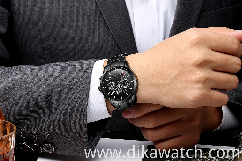 CRRJU Men Watch 30m Waterproof Watch Top Brand Luxury Steel Watch Chronograph Male Clock Saat relojes hombre 2212